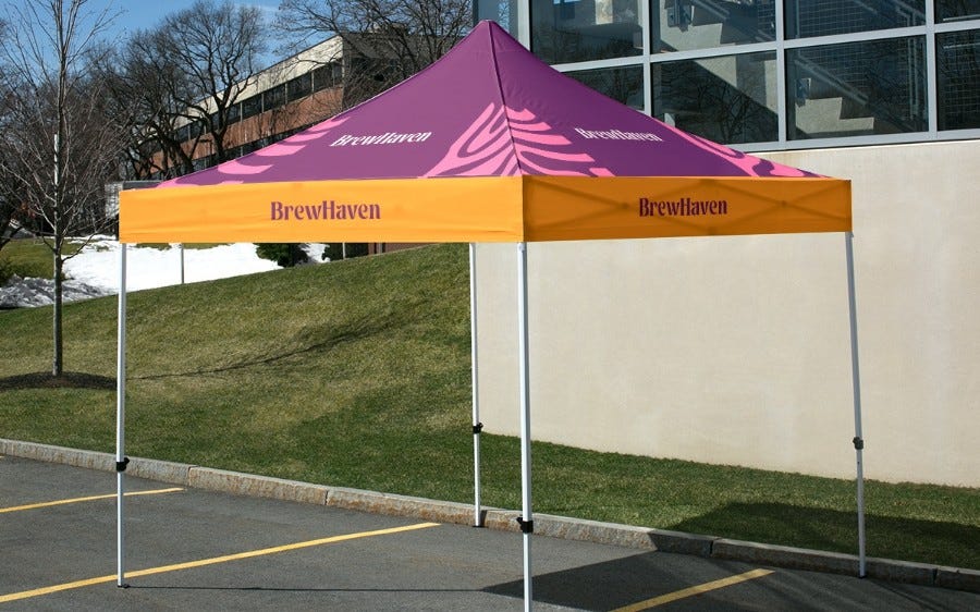 Custom printed event tent with full-color canopy