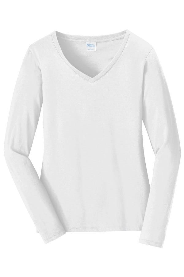 Port & Company® Fan Favorite Long Sleeve V-Neck