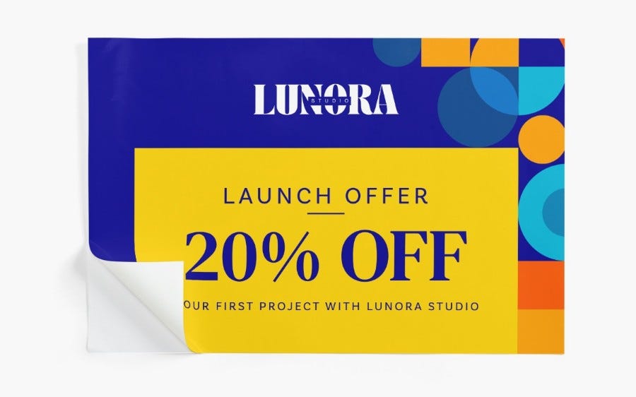 Custom vinyl decals applied to storefront windows