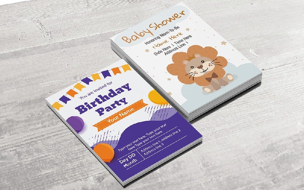 Custom printed postcards on glossy cardstock