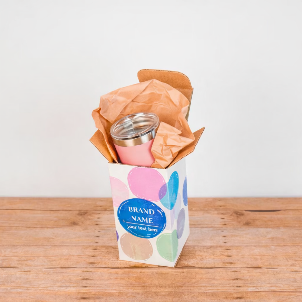 Custom printed top-open vertical gift mailer box